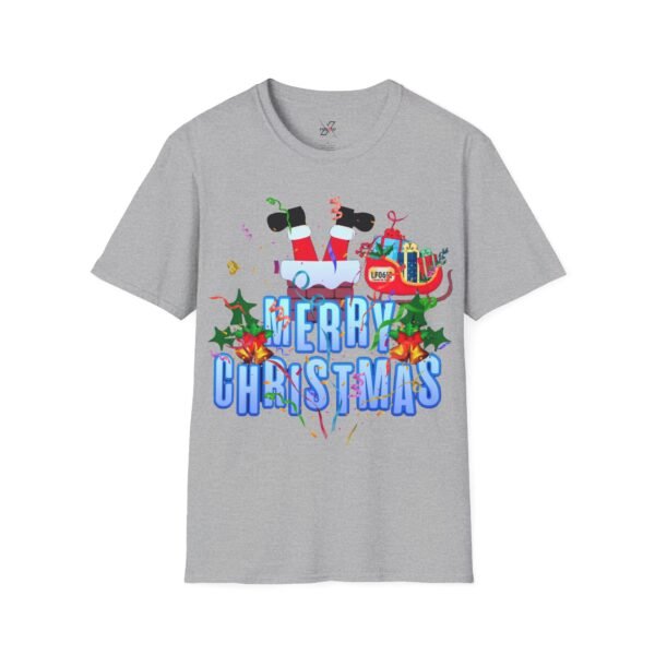 Merry Christmas T-Shirt Big Design,  Festive Santa Sleigh Holiday Tee