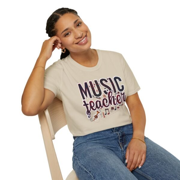 Unisex Music Teacher T-Shirt, Cute Musical Notes Design, Perfect Gift for Band And Choir Teachers
