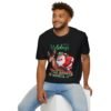 Festive Lightweight Holiday T-Shirt Soft, Breathable Christmas Tee with Fun Santa & Reindeer Design, Perfect Holiday Gift, Shop Now