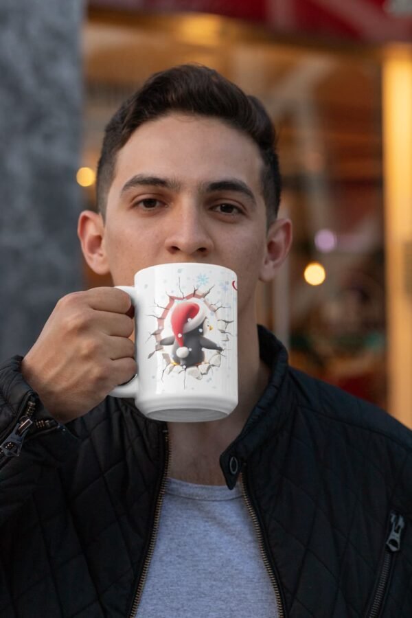 Merry Christmas Reindeer Ceramic Mug, Holiday Coffee Cup ( 15oz) Merry Christmas Reindeer Ceramic Mug, Holiday Coffee Cup ( 15oz)