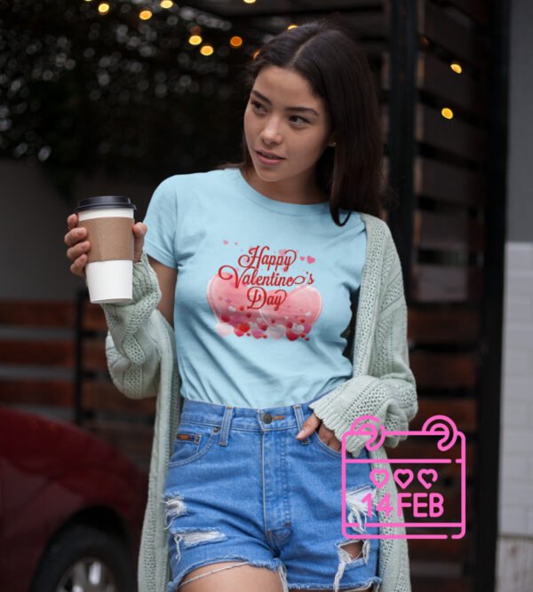 Happy Valentine’s Day Heart Graphic Tee Happy Valentine’s Day Heart Graphic Tee