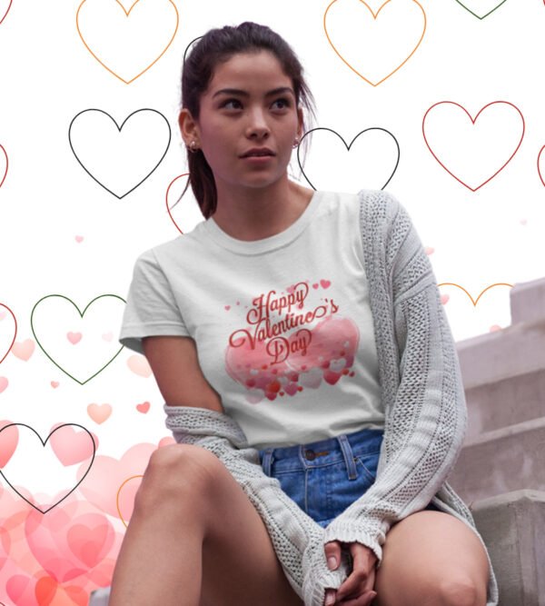 Happy Valentine’s Day Heart Graphic Tee Happy Valentine’s Day Heart Graphic Tee