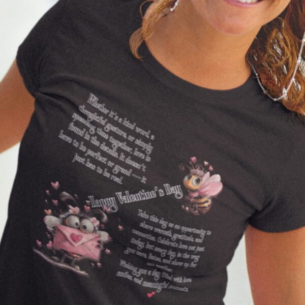 Inspirational Valentine Day Tee, “Love’s Kindness” Women’s Graphic T-Shirt