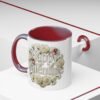 Valentine Mug , Happy Valentine Floral AccentMug, Colorful Coffee Mugs (11/15oz)