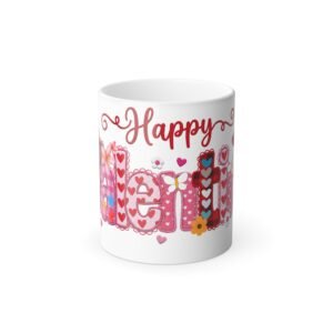 10078370880408541945_2048.jpeg Happy Valentine Mug, Color Changing Mug 11 oz, Romantic Heart Design