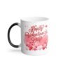 Color-Changing Mug, Cute Pink Heart Valentine’s Day Design (11oz)