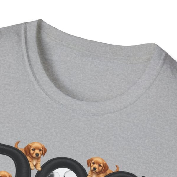 Dog Dad T-Shirt, Cute Puppy Graphic Tee for Dog Lovers, Embroidery Style Effect