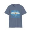 100% Argentino T-Shirt,  Distressed Argentina Flag Tee, Thread-Style Effect