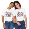 10626052940489629328_2048.jpeg Unisex Tee, Ask Me About My Cats T-Shirt, A Conversation Starter for True Cat Lovers