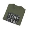 10682918537079032005_2048.jpeg I Love Gym Gothic T-Shirt, Black Thorny Typography Fitness Tee