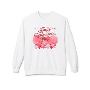 10731164351563832480_2048.jpeg Valentine's Day Crewneck Sweatshirt, Happy Valentine's Day Heart Design