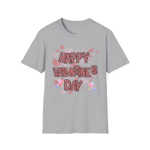 Happy Valentine’s Day T-Shirt, Cute Heart Pattern Valentine Tee, Women's T-Shirt
