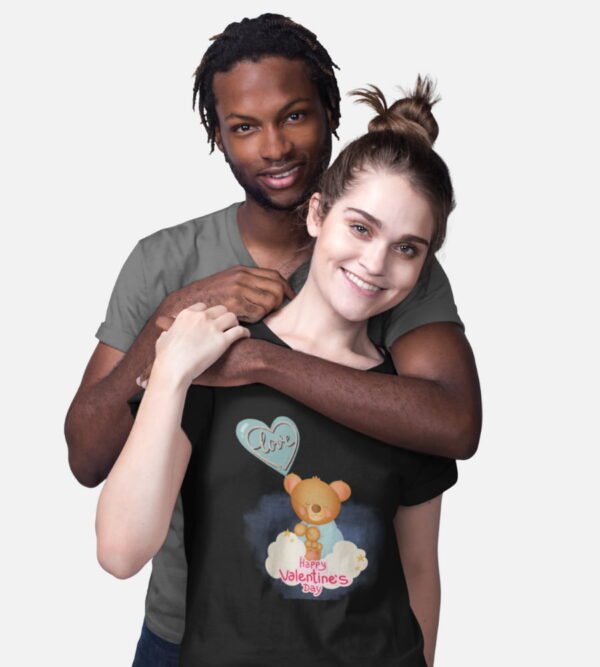 Valentine Bear Tee Cute Happy Valentine’s Day, Women’s T-Shirt