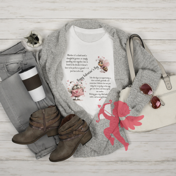 Inspirational Valentine Day Tee, “Love’s Kindness” Women’s Graphic T-Shirt