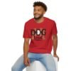 Dog Dad T-Shirt, Cute Puppy Graphic Tee for Dog Lovers, Embroidery Style Effect