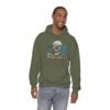 Beach Vibes Only, Skull Surf Hoodie With Attitude Embroidery Style Effect