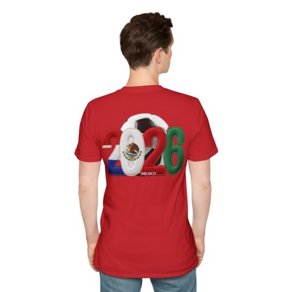 2026 Mexico Soccer T-Shirt, 2026 Soccer Fan Graphic, Embroidery Style Effect