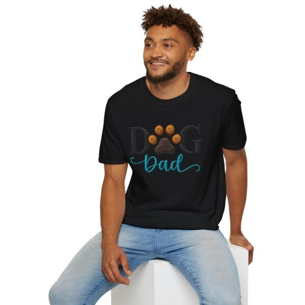 Dog Dad Tee, Because Fur Is a Fashion Statement, Tee for Pet Lovers, Embroidery Style Effect