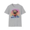 Pug Reading T-Shirt, Read. Sit. Stay Cute Book-Loving Dog Tee, Crochet Style Effect