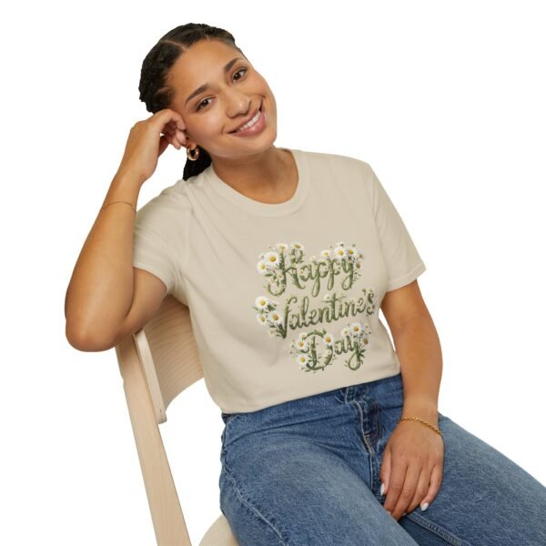 Valentine’s Day Floral T‑Shirt, Happy Valentine’s Day, Women's Tee