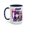 Personalized Mug, Crazy Cat Lady Accent Coffee Mug , Cute Sunglasses Cats