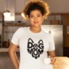 Dog Mom T-Shirt, Cute Paw Heart Graphic Tee for Dog Lovers