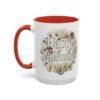 Valentine Mug , Happy Valentine Floral AccentMug, Colorful Coffee Mugs (11/15oz)
