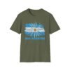 100% Argentino T-Shirt,  Distressed Argentina Flag Tee, Thread-Style Effect