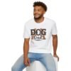 Dog Dad T-Shirt, Cute Puppy Graphic Tee for Dog Lovers, Embroidery Style Effect