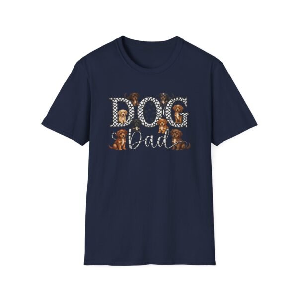 Dog Dad T-Shirt, Cute Paw Print & Puppy Graphic Tee, This soft, Embroidery Style Effect