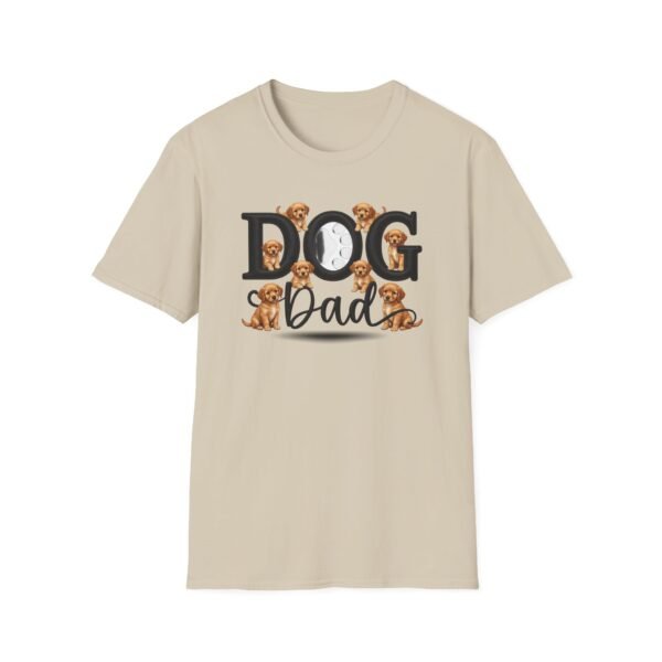 Dog Dad T-Shirt, Cute Puppy Graphic Tee for Dog Lovers, Embroidery Style Effect