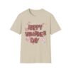Happy Valentine’s Day T-Shirt, Cute Heart Pattern Valentine Tee, Women's T-Shirt