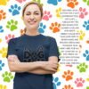 Dog Mom T-Shirt, Cute Paw Heart Graphic Tee for Dog Lovers