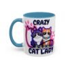 Personalized Mug, Crazy Cat Lady Accent Coffee Mug , Cute Sunglasses Cats