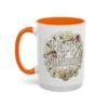 Valentine Mug , Happy Valentine Floral AccentMug, Colorful Coffee Mugs (11/15oz)