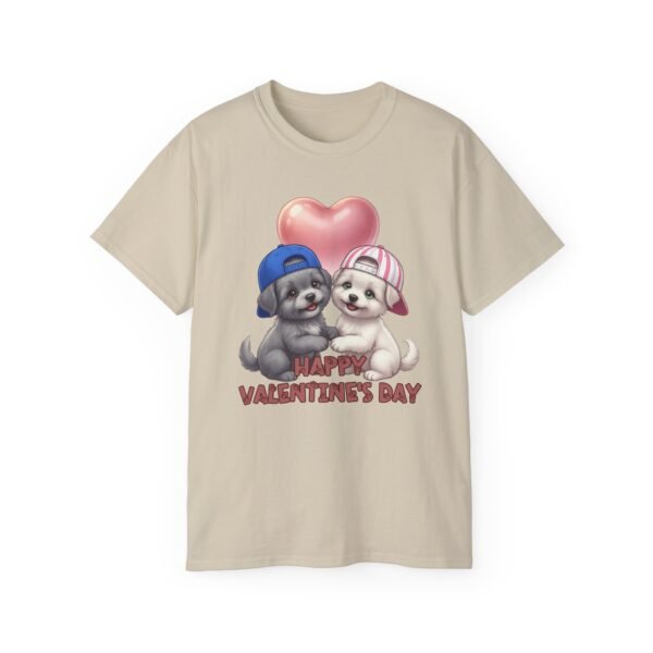Valentine's Day Puppies T-Shirt , Happy Valentine's Day Cute Puppy Couple Tee, Women's Tee