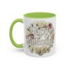 Valentine Mug , Happy Valentine Floral AccentMug, Colorful Coffee Mugs (11/15oz)