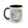 Valentine Mug , Happy Valentine Floral AccentMug, Colorful Coffee Mugs (11/15oz)