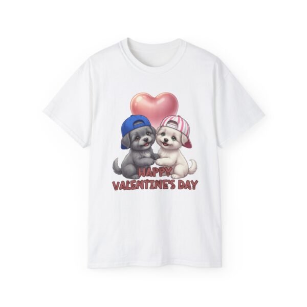 Valentine's Day Puppies T-Shirt , Happy Valentine's Day Cute Puppy Couple Tee, Women's Tee