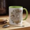Valentine Mug , Happy Valentine Floral AccentMug, Colorful Coffee Mugs (11/15oz)