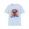 Pug Reading T-Shirt, Read. Sit. Stay Cute Book-Loving Dog Tee, Crochet Style Effect