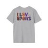 I Love Sports T-Shirt, Bold Embroidery-Style Graphic Tee for True Sports Lovers, Men's Tee