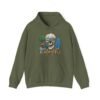 Beach Vibes Only, Skull Surf Hoodie With Attitude Embroidery Style Effect