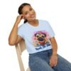 Pug Reading T-Shirt, Read. Sit. Stay Cute Book-Loving Dog Tee, Crochet Style Effect