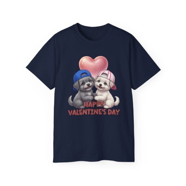 Valentine's Day Puppies T-Shirt , Happy Valentine's Day Cute Puppy Couple Tee, Women's Tee