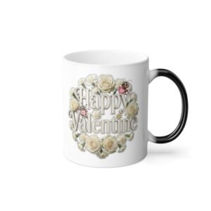 14732892563808895803_2048.jpeg Color-Changing Mug ,Happy Valentine Mug, Vintage Floral 11oz