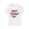 Happy Valentine’s Day T-Shirt, Cute Heart Pattern Valentine Tee, Women's T-Shirt