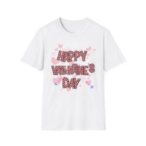 15112110087047670155_2048.jpeg Happy Valentine’s Day T-Shirt, Cute Heart Pattern Valentine Tee, Women's T-Shirt