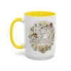 Valentine Mug , Happy Valentine Floral AccentMug, Colorful Coffee Mugs (11/15oz)