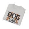 Dog Dad T-Shirt, Cute Puppy Graphic Tee for Dog Lovers, Embroidery Style Effect